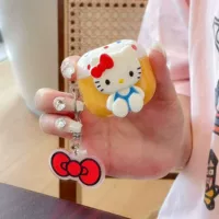 Hello kitty, apple, headphones, protective case, iPhone23 Pro, keychain, fall protection