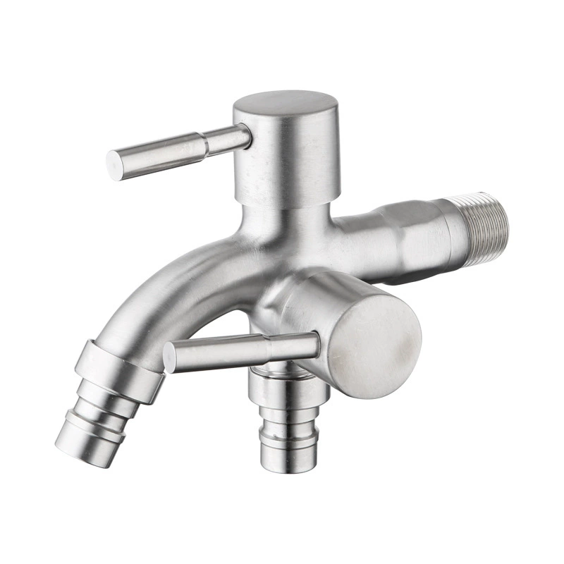 Оптовый многофункциональный смеситель для стиральной машины, смеситель двойного назначения с одним входом и двумя выходами, быстрораскрывающийся смеситель для швабры из нержавеющей стали