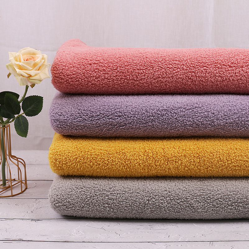 双面米粒绒绒布  秋冬爬服睡衣家居服面料 素色短毛绒绒布现货