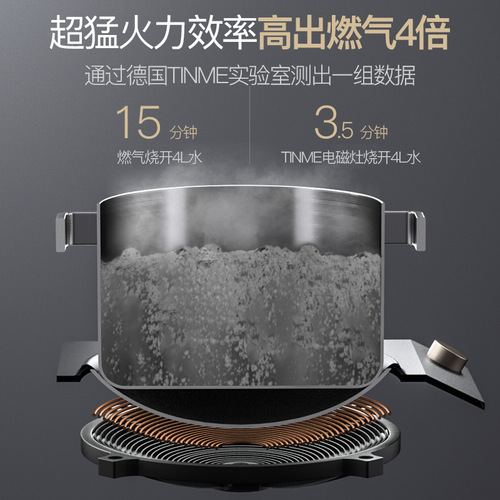 German TINME induction cooker household small fully automatic wok integrated concave induction cooker