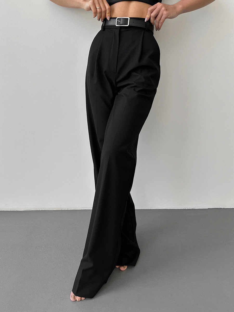 Pantaloni da donna a gamba dritta per ufficio e tempo libero_voghion.com