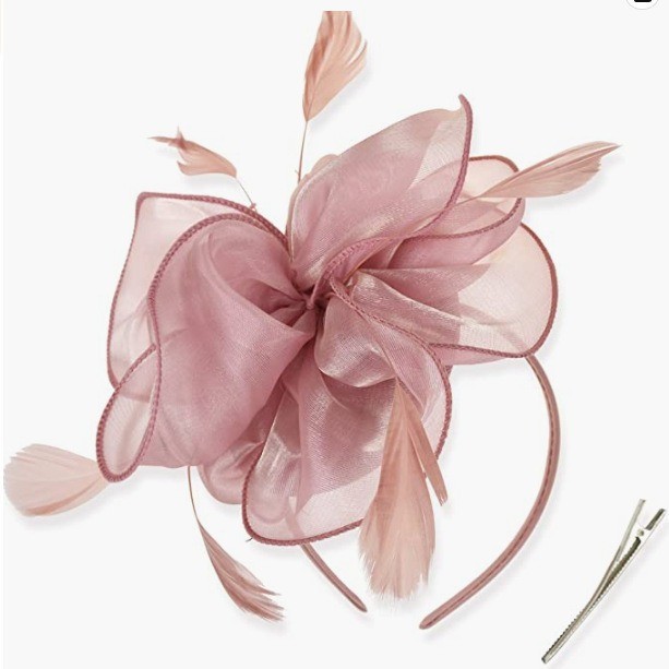 Retro Mesh Feather Headpiece Bridal Hairpin Racing Club Hat Photo Shoot High-End Hair Accessory
