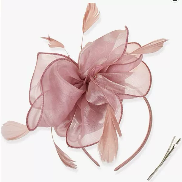 Retro Mesh Feather Headpiece Bridal Hairpin Racing Club Hat Photo Shoot High-End Hair Accessory