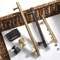 Modern light luxury golden wardrobe door solid handle Nordic single hole drawer cabinet zinc alloy furniture door handle