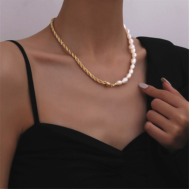 25g Weight Bracelets, Necklace Classification 1 Piece Quantity Date, Tea Party Occasion Imitation Pearl, Metal Material Geometric Pattern Women's Gender Plating Design Basic, Modern Style, Classic Style Style Basic Modern Style Classic Style Geometric Imitation Pearl Metal Plating Women's Bracelets Necklace 4