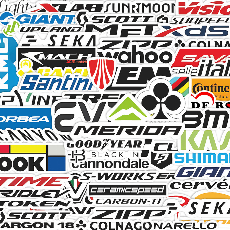 51 Pieces of Road Bicycle Large Logo Stickers Suitcase Stationery Mobile Phone Water Cup Computer Decoration Sticker Stickers