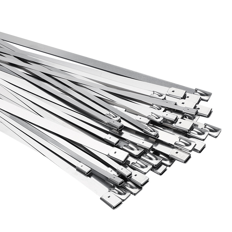 304 de acero inoxidable atadura de cables de metal atadura de cables 4,6 de alambre y cable de embalaje de la correa de autobloqueo de la atadura de cables anti-corrosión resistente al desgaste