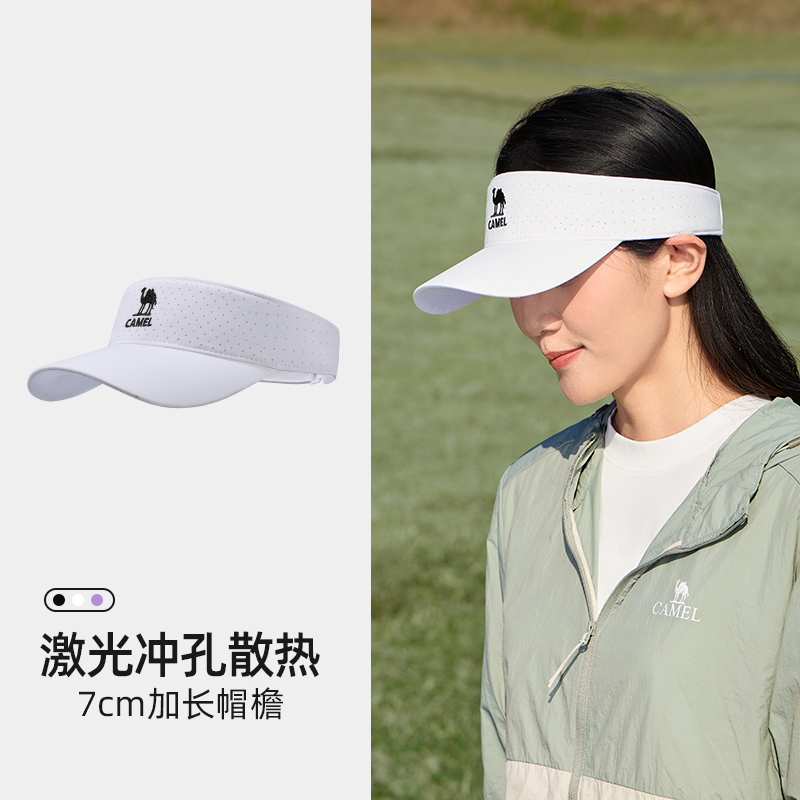 キャメル中空トップ日焼け止め帽子女性と男性のための夏のランニングアウトドアスポーツ日焼け止めゴルフマラソンテニス帽子|undefined