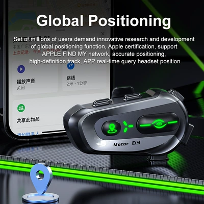 Headset with Global Positioning, Waterproof, Motorcycle Helmet Headset