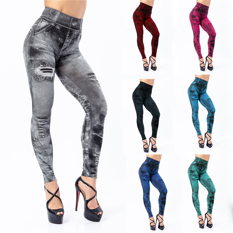 Femmes Du Quotidien Mode Impression Longueur De La Cheville Impression Leggings display picture 1