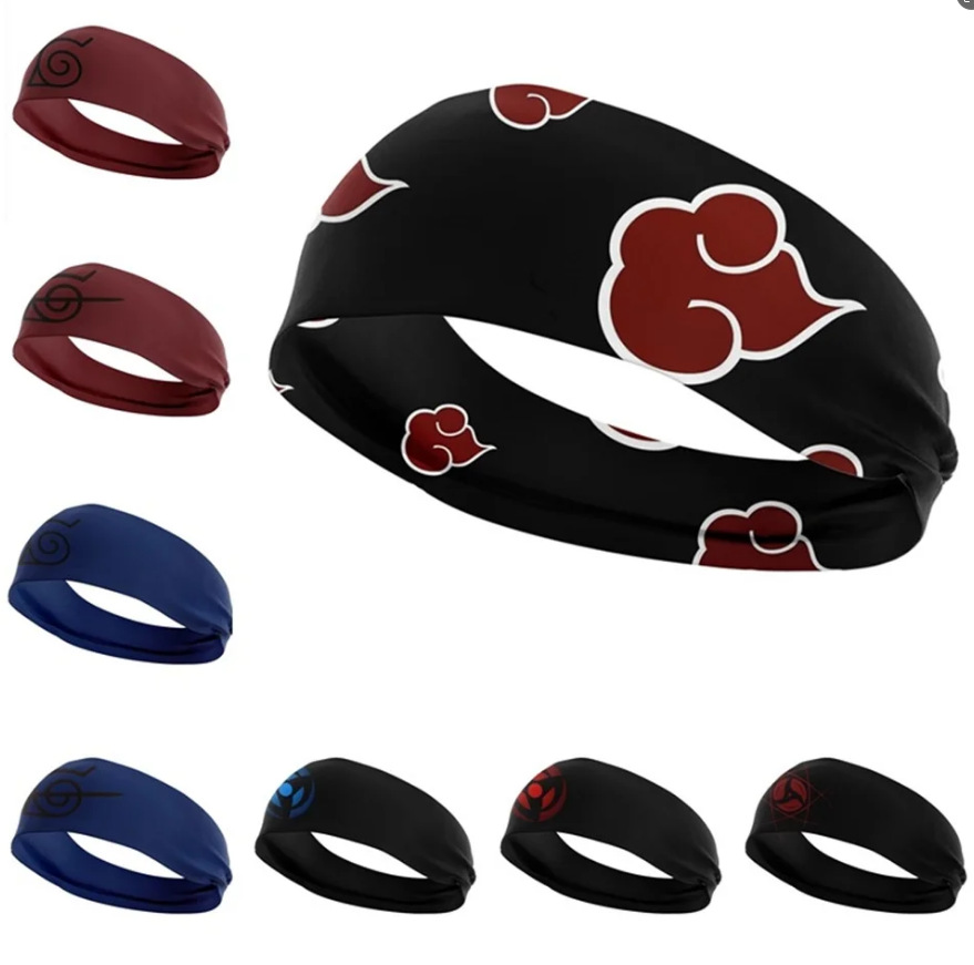 Japan and South Korea Southeast Asia Hot Animation Ghost Extermination Blade Peripheral Sports Headband Milk Silk Elastic Hair Band Headband in stock