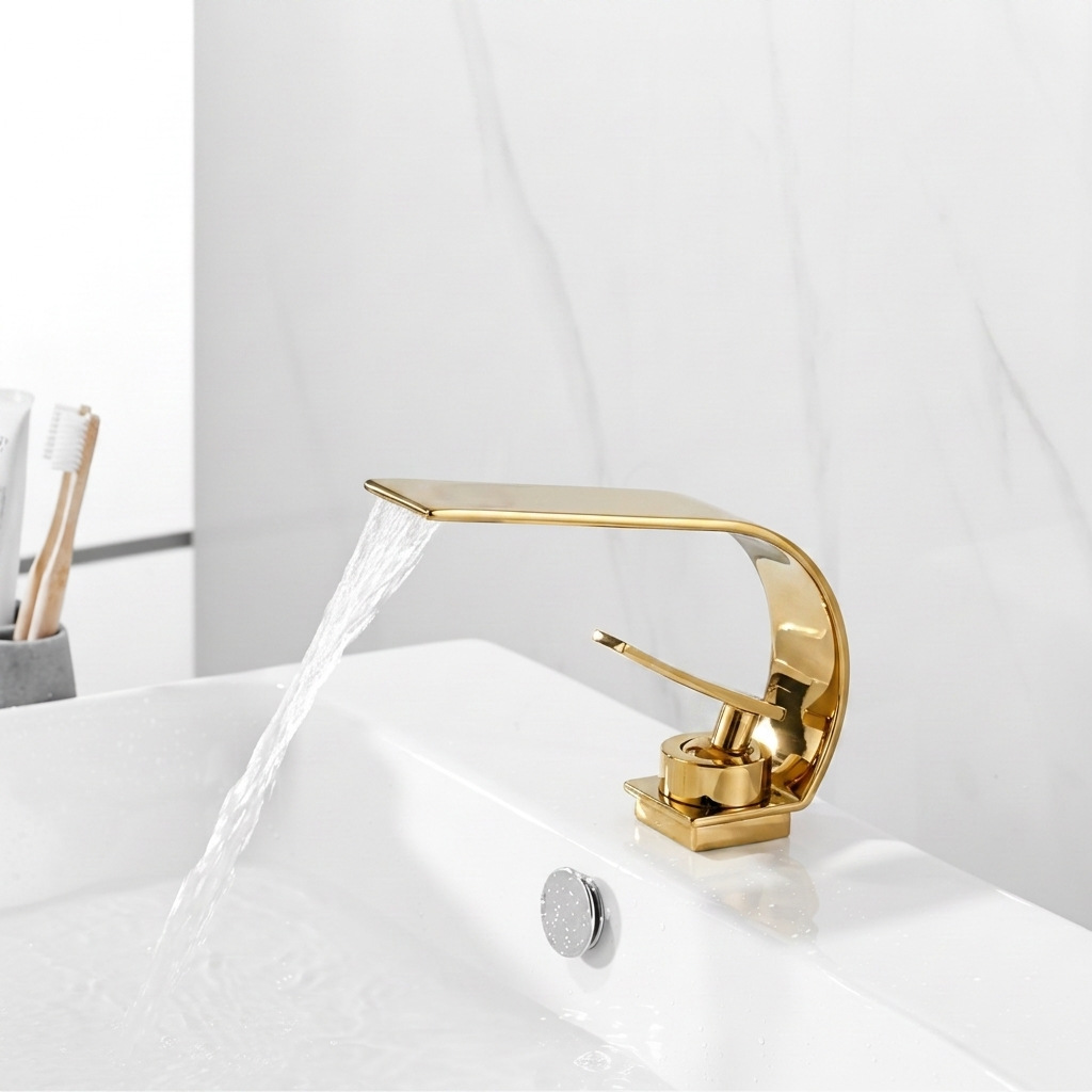 Grifo de agua fría y caliente estilo cascada para baño, lavabo de tocador, uso doméstico, venta al por mayor de fábrica transfronteriza image 14