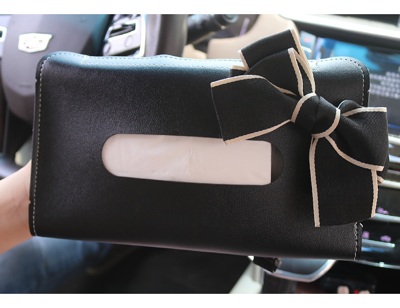 Car Creative Cartoon Tissue Box for Sun Visor, Hanging Type, Sunroof, Seat Back Tissue Holder, Female Car Interior Accessories