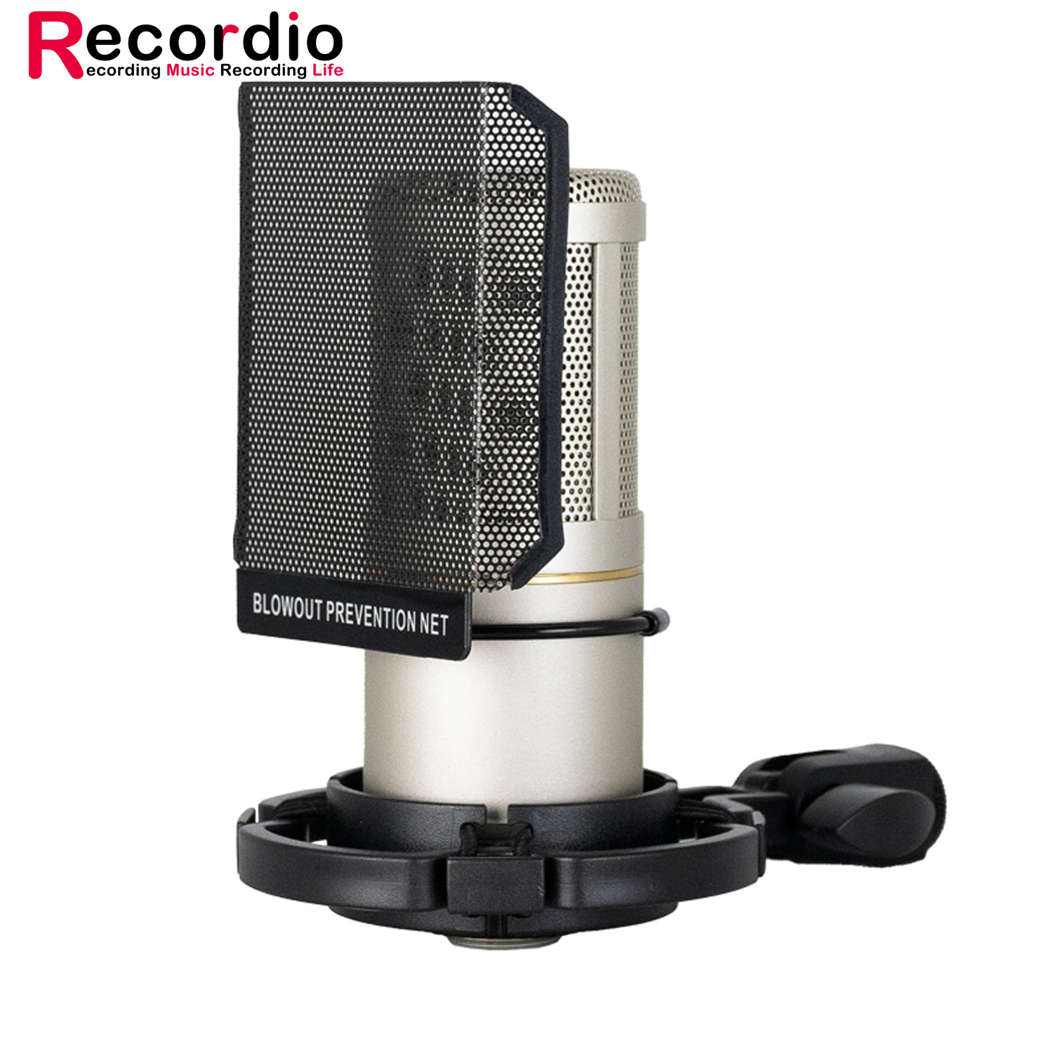 New condenser microphone anchor recording conference singing live broadcast equipment sound card 48v large diaphragm all-metal microphone