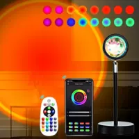 Светильник RGB Sunset Lamp Cross - Border для онлайн-сегмента, интернет-лампа, мерцание закатного света, живые дни, без настройки атмосферы