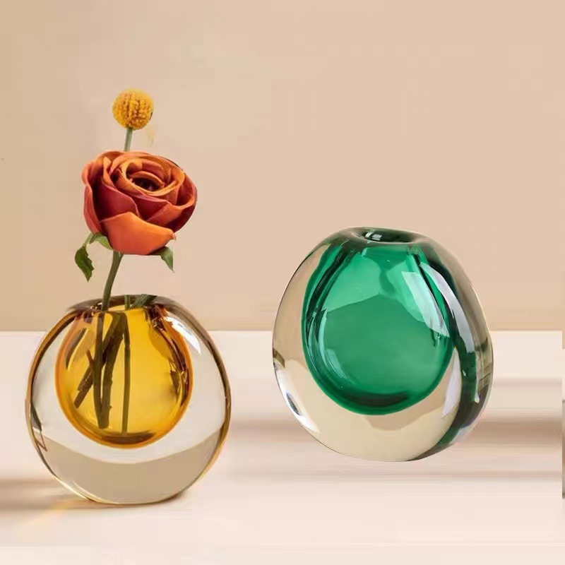 European simplicity and transparent glass vase decoration Creative…