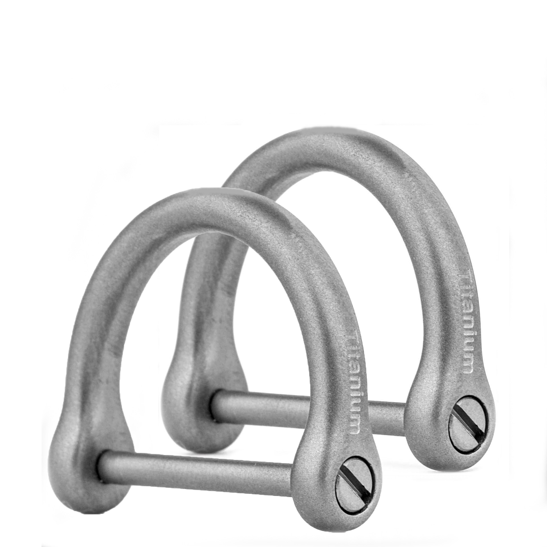 (2개) 티타늄 합금 키 체인 D 형 말굽 버클 순수 티타늄 자동차 키 체인 활동 나사 D 버클 새해 DIY 액세서리