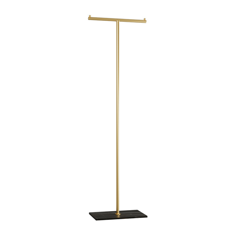 T자형 금색 브라켓-대리석 검정색 베이스