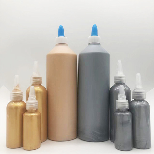 Gold and silver acrylic paint 500ml art painting children DIY hand-painted metallic paint wholesale