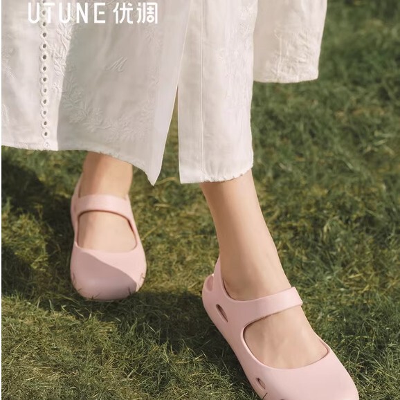 Youdiao Mary Jane Clogs for Women, Summer Thin-Soled Beach Sandals, Non-Slip Outdoor Eva Closed-Toe Half Slippers for Home Use