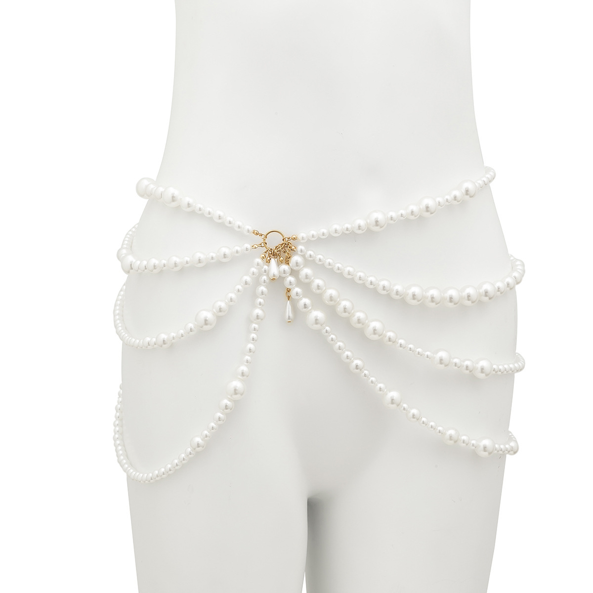 145g Weight Waist Chain Classification 1 Piece Quantity Holiday, Beach Occasion Plastic Material Pearl Pattern Women's Gender Tassel Design Elegant, Sexy Style Elegant Sexy Pearl Plastic Tassel Women's Chain Belts 11