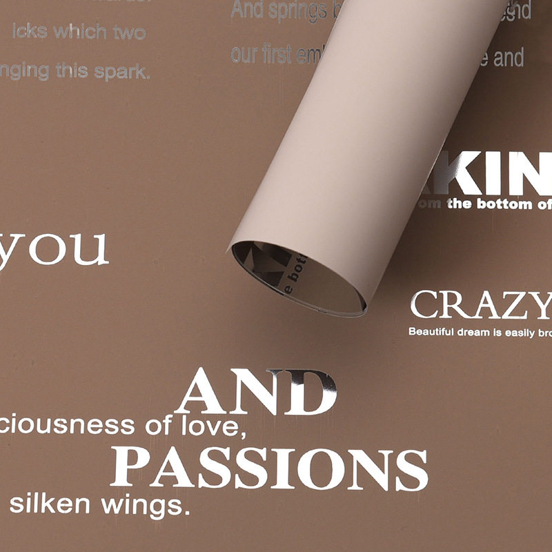 Huaxi Armani Inglés papel de embalaje de flores de aluminio de plata papel de ramo de flores hecha a mano DIY florista floral comercio exterior al por mayor