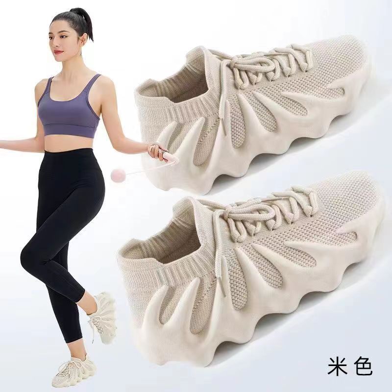 Training Shoes for Women Indoor Fitness Skipping Rope Thick-Soled Yoga Non-Slip Shock-Absorbing Lightweight Special Soft-Soled Treadmill Sports Shoes