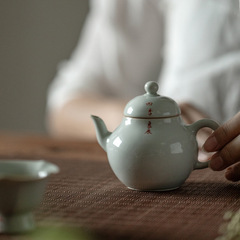 暮蒼齋 擬古青瓷四季良辰手工茶壺功夫茶具泡茶壺單壺