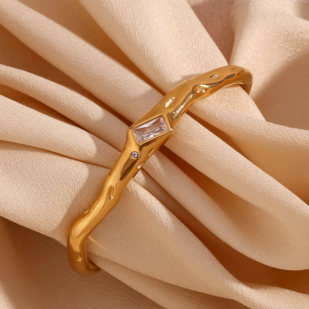 White Zircon Stainless Steel Bracelet