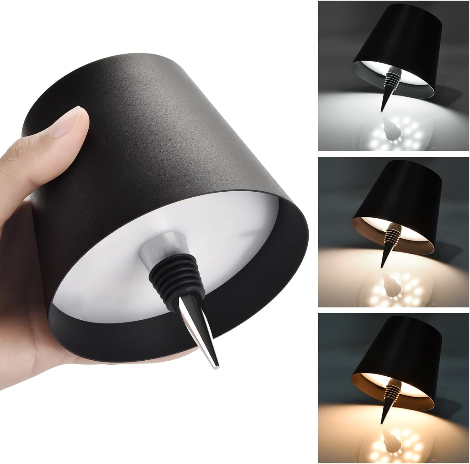 Lámpara de botella de vino enchufable transfronteriza Lámpara de vino RGB Restaurante Bar Atmósfera de carga táctil incorporada Lámpara de mesa de pie alto