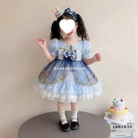 女童夏季兔子警官洛丽塔连衣裙2026新款儿童蓬蓬裙公主裙礼服裙子
