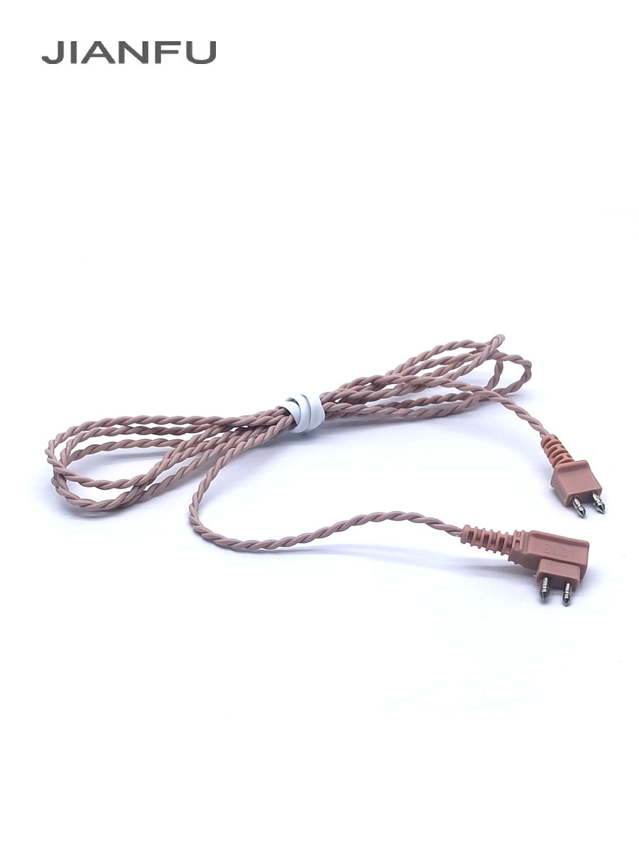 Baoltong audífono accesorios de alambre Siemens caja máquina auricular universal cable cuerda de conexión línea de alambre de dos núcleos