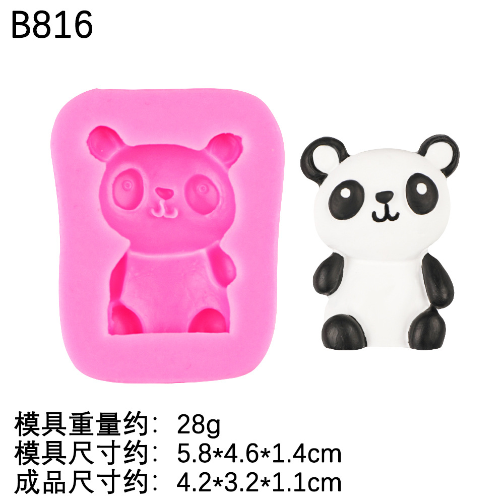 Cute Animal Theme Jirafa Fox Molde de silicona Diy Lion Chocolate Cake Adornos Molde de silicona