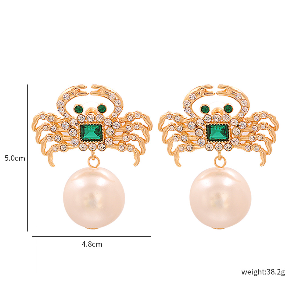 Fashion Alloy Diamond-studded Spider Earrings Wholesale display picture 1