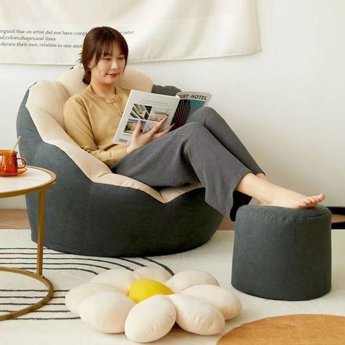 w! Lazy sofa bedroom living room small apartment rental single small sofa stool recliner tatami internet celebrity chair