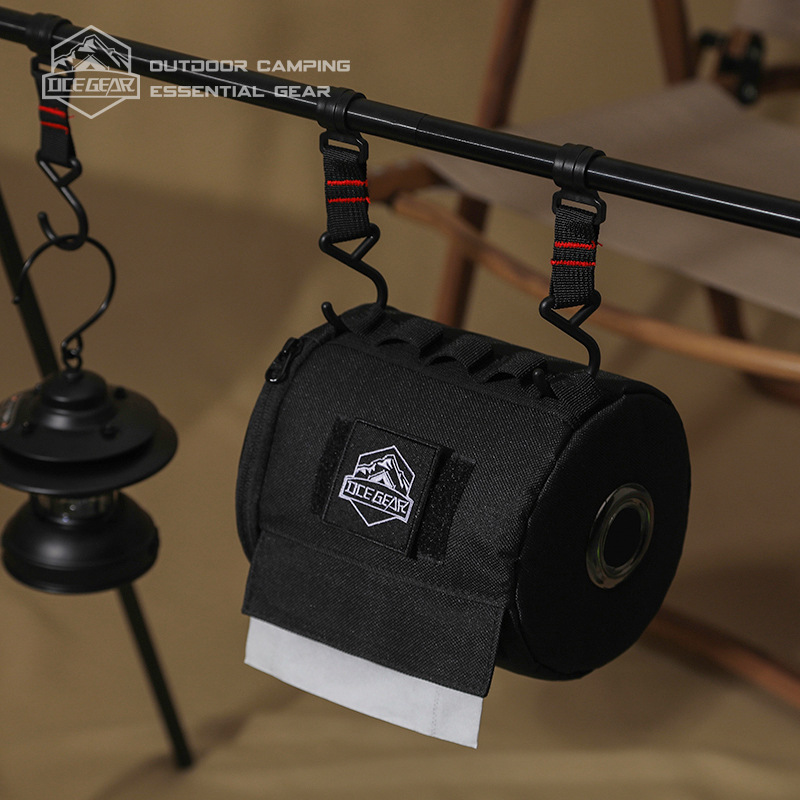 OCE 野奢户外露营暗黑系露营收纳装备防水防潮卷纸包多功能挂带