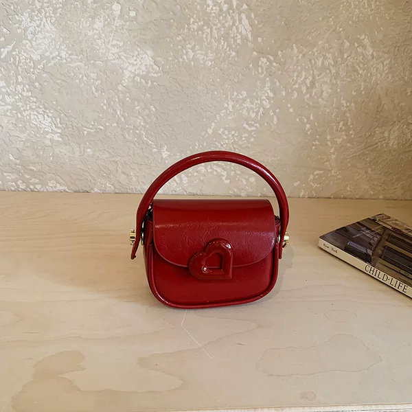 2026 Spring New Pu Children's Bag Trendy Fashion Children's Single Shoulder Crossbody Bag Mini Solid Color Coin Purse for Girls