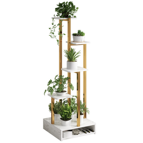 Light luxury flower shelf living room floor iron art rack balcony multi-layer flower pot rack indoor simple plant display rack