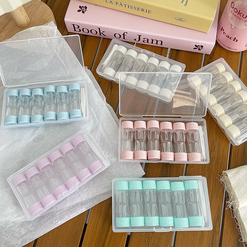 Pupil box RGP hard contact lens couple box multi-pack storage box nursing box six-pack large capacity Pupil box RGP hard contact lens couple box multi-pack storage box nursing box six-pack large capacity