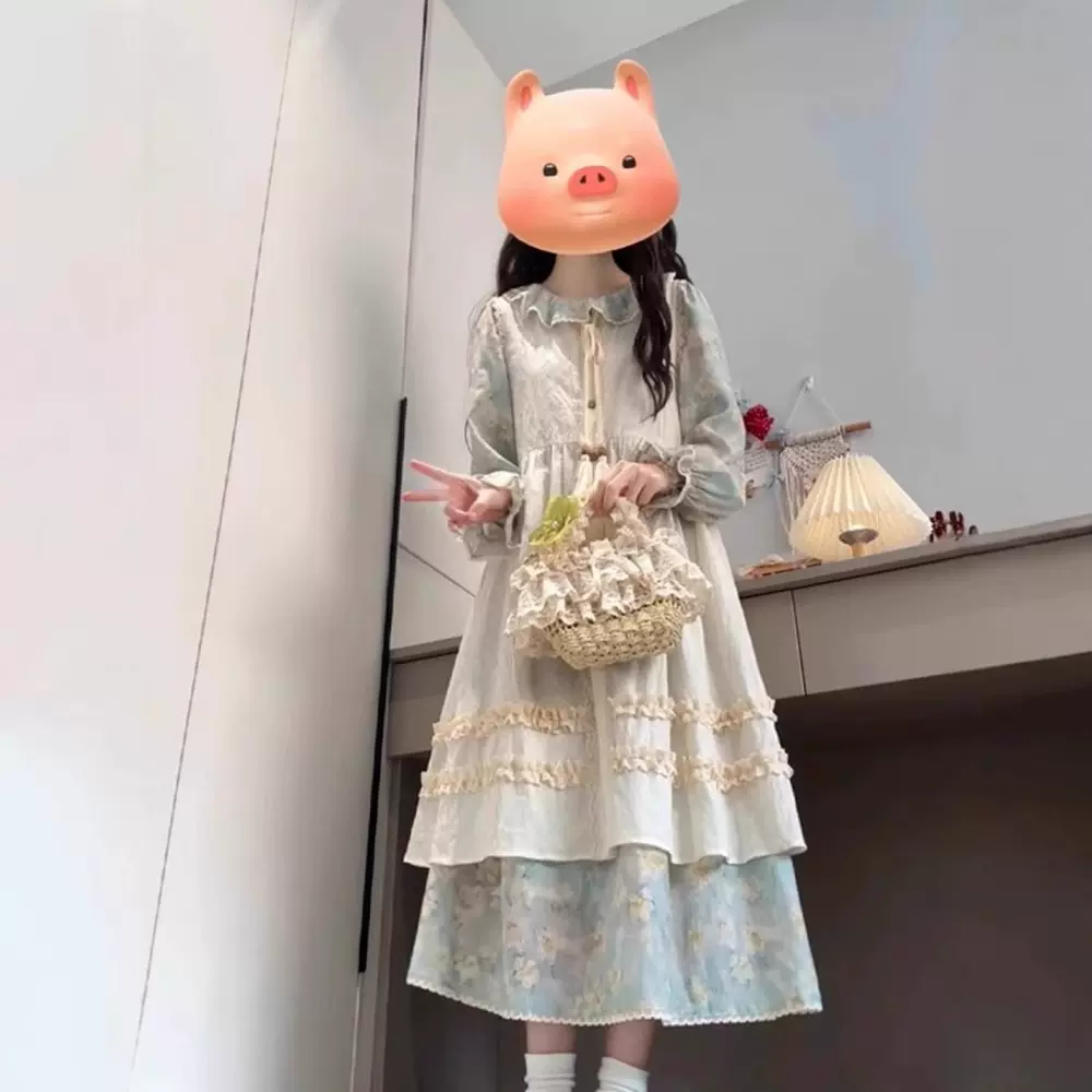 开春气质长裙穿搭一整套装女碎花吊带连衣裙小个子2025年夏季新款