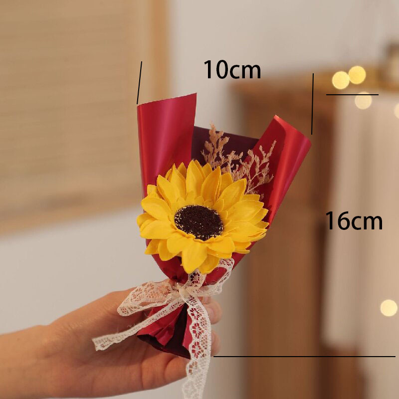 Pastoral Flower Bow Knot Soap Flower Party Date Festival Bouquet display picture 3