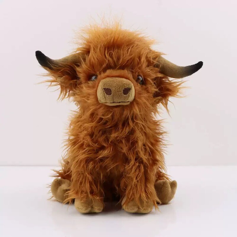 Cross-Border Scottish Highland Cow Children's Fun Toy Plush Doll Long-Haired Cow Children's Birthday Gift Plush Toy