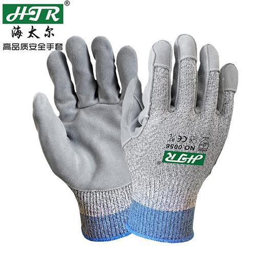 牛皮涂层耐磨抗撕裂防刺穿(HTR)0056防割手套5级防切割速卖通