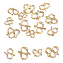 电镀14K包金W接头扣S连接扣手工diy手链项链收尾链条材料饰品配件