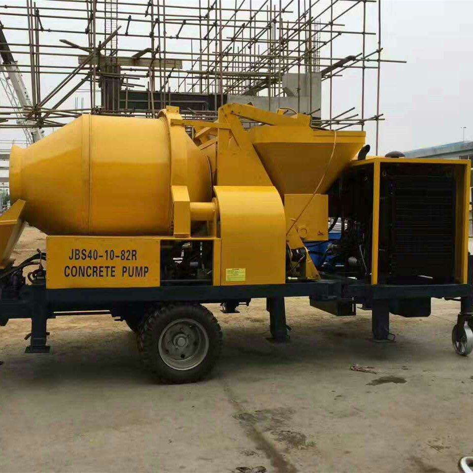 农建用混凝土搅拌泵送一体机 混凝土搅拌拖泵 地泵 柴油泵 电动泵