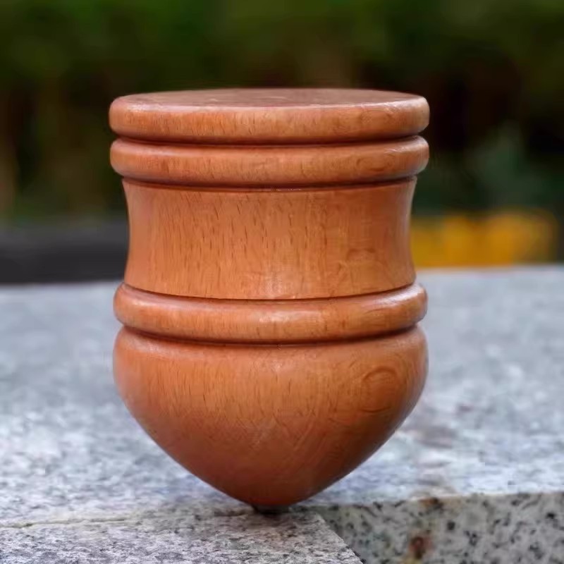 Trompo Tradicional con Cuerda de Madera Giratorio para Juegos al Aire Libre