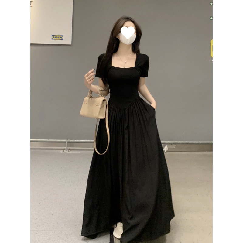 【3894人收藏】高个子赫本风法式连衣裙微胖mm遮肚显瘦裙子仙女裙|undefined