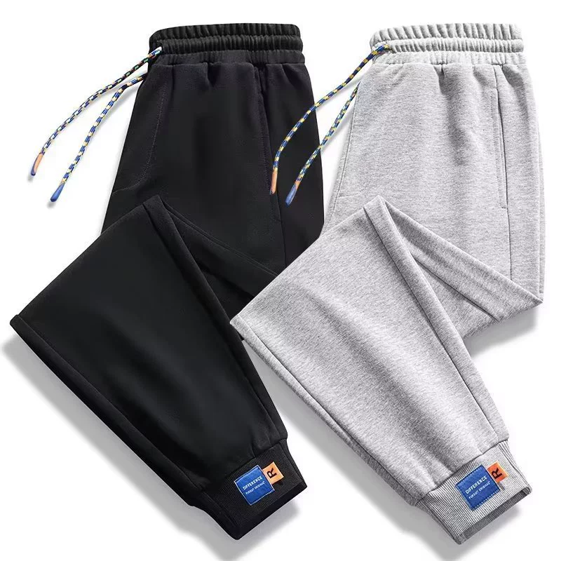 Весенние и летние новые повседневные брюки мужские свободные большие размеры прямые мужские брюки тренд спорт повседневные брюки для ног