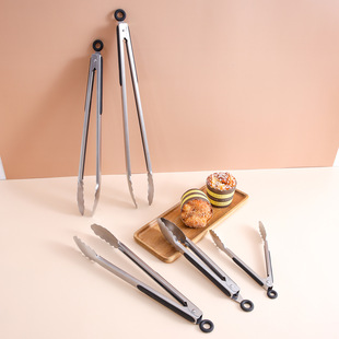 Stainless Steel Food Clip Steak Clip Household Bread Clip Hand Cake Clip Cake Clip BBQ Meat Clip Household Bread Clip