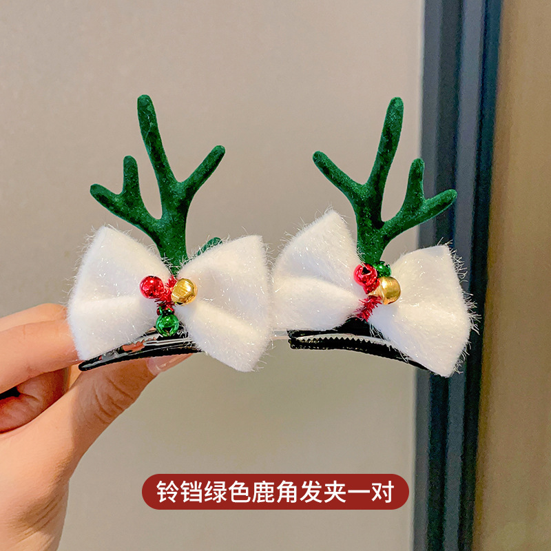 圣诞节头饰森系麋鹿发夹可爱儿童鹿角耳朵发卡发箍饰品小夹子发饰|undefined